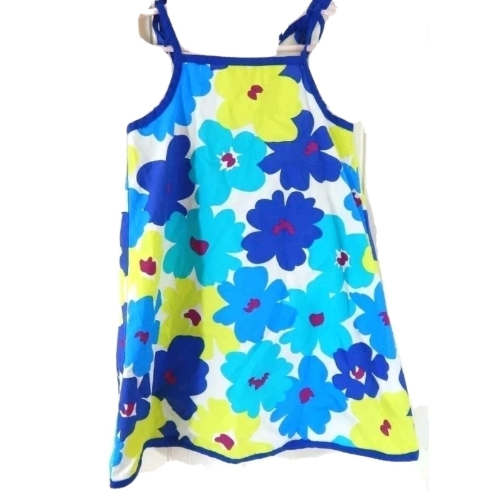 Hanna Andersson Blue Green Floral Pillowcase Dress